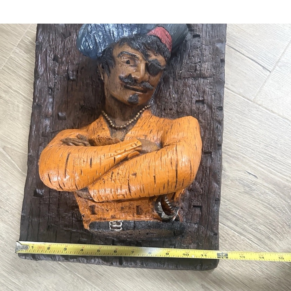 RARE original Buccaneer Pirate Vintage 60s Polymatrix Polyart Wall Decor 3D Art - Picture 2 of 6